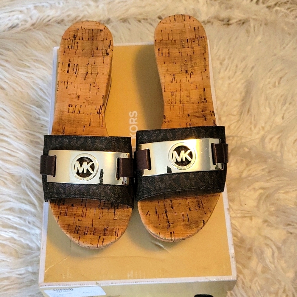 MICHAEL KORS [Brown Platform] 8M